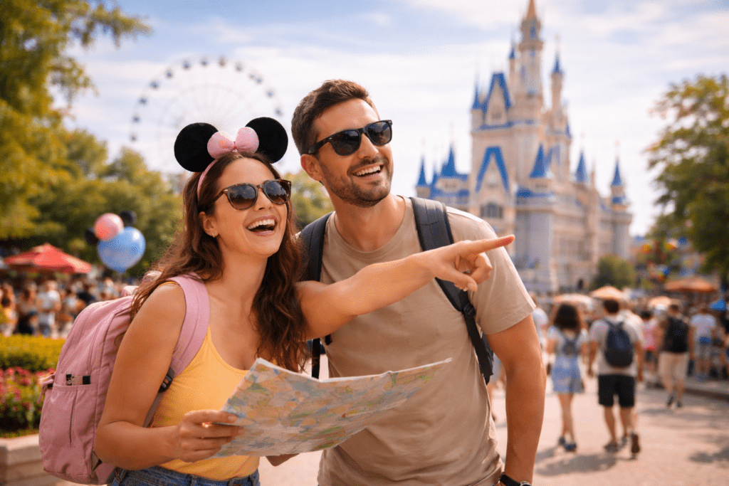 Happy family enjoying vacation near Disney Orlando