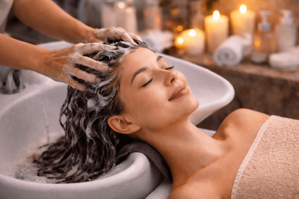 Luxury head spa and facial treatment in Kissimmee Orlando for scalp care and skin rejuvenation